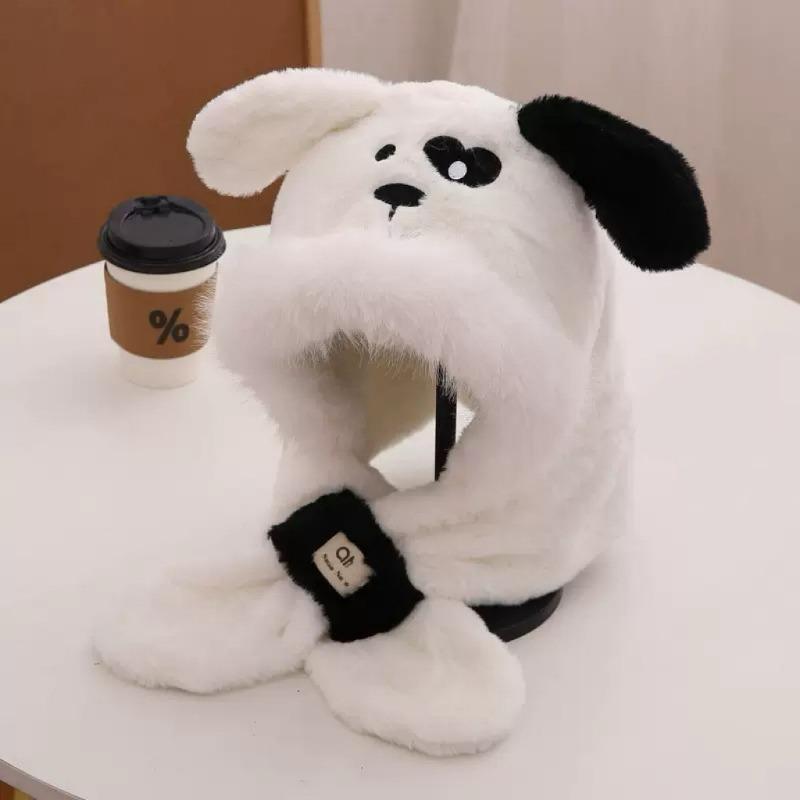 Fruit Cute Cute Puppy Plush Ear Hat Children Keep Warm In Winter Versatile Show Face Tide