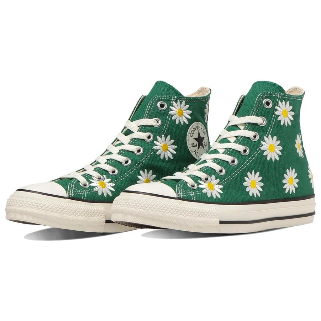 Converse All Star® Daisyflower Hi Retro Easy Wear High-Top Canvas Shoes Unisex Sneakers Green White 31308070
