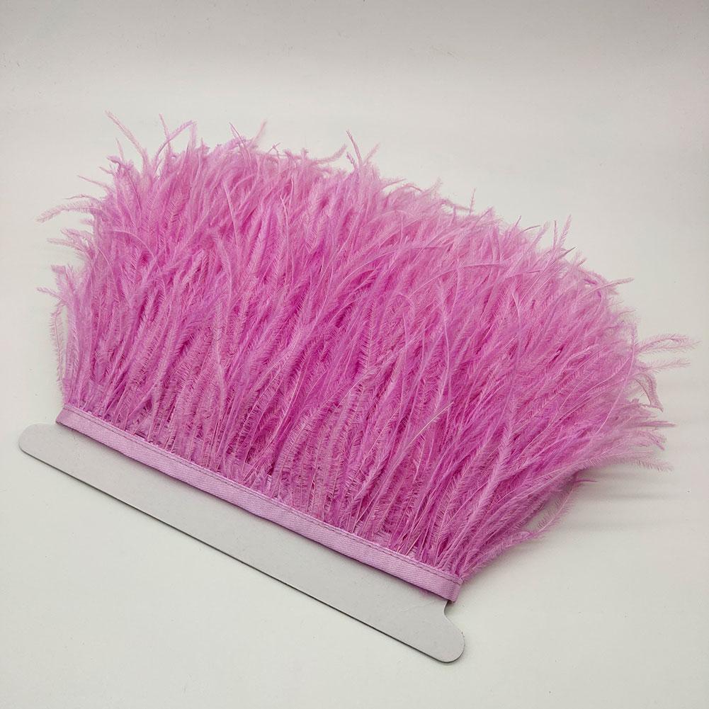 FeatherBeatiful 10 Yards Hohe Qualität Straußenfeder-Borte Fransen Federband 10-15CM/4-6 Zoll Breite Nähen Basteln Kostüme Dekoration