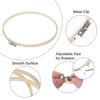 uxcell 6-Piece 9" Embroidery Hoops, Adjustable Round Bamboo Circles, Cross Stitch Hoop Rings for Arts, Crafts, Sewing, and DIY Decoration