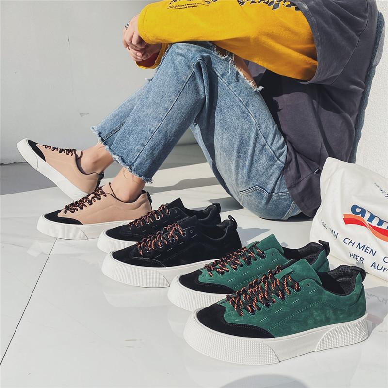 Men Shoes Spring/Autumn Flock Platform Shoes Fashion Canvas Casual Shoes Sports Board Shoes Man Flats Sneakers Zapatos De Hombre