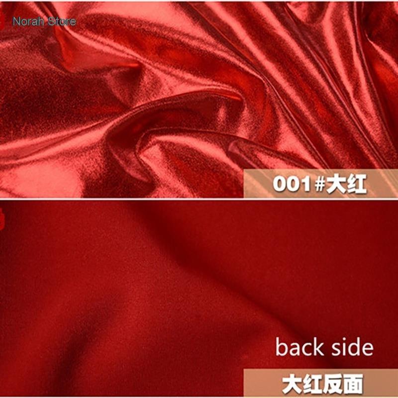 Neuer beschichteter Stoff Gold Silber Farbe Glänzende Spiegeloberfläche Dünner Foto-Hintergrundstoff Dekostoff Bekleidung für DIY Nähen