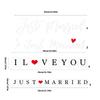 Removable Wedding Car Decals Just Married Vinyls Stickers For Bridal Shower Party Home Decorations Window Murals Gift