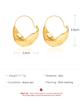 Creative Irregular Pleated Geometric Drop Earring For Women Jewelry Trending Vintage Smooth Gold Silver Color Stud Earrings Gift