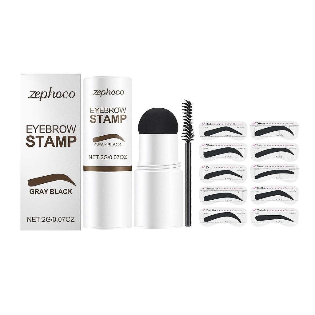 Gray Black Eyebrow Printing Set Eyebrow Beauty Makeup Natural Color Modification Filling Eyebrows Not Easy To Smudge 1