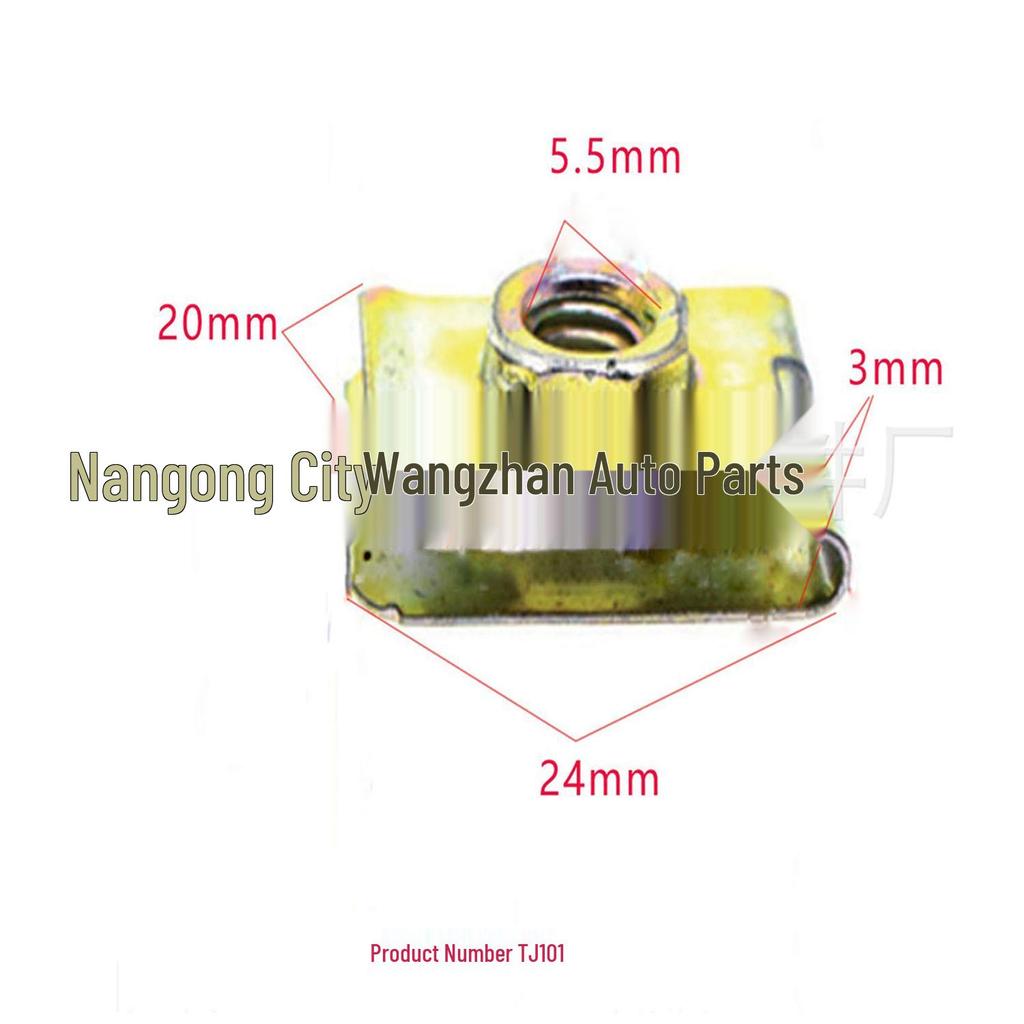 U-Shaped M5 Steel Clip for Car Trim Panel Installation