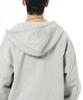 Mozmoz Heavyweight Pigment Cut Two-Way Oversized Zip-Up Hoodie Gray