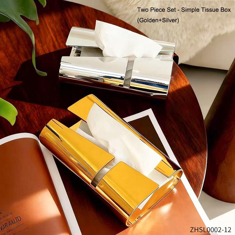 Simple Tissue Box Set Storage Napkin Holder Paper Box Decoration Desktop Tissue Holder Kitchen Tissue Box Gift
