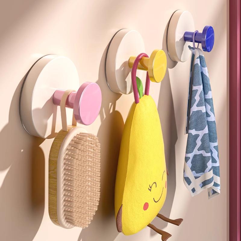 Suction Cup Hook, No Punching, Strong Load-bearing, Entrance Wall Hook, Key Hook Behind The Door, Backpack and Hat Storage Adhesive Hook