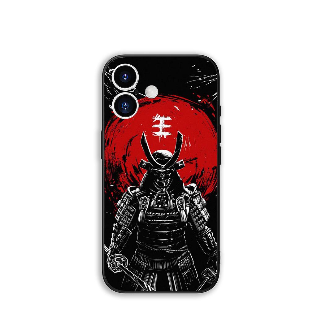 Japanese Style Samurai Hannya Unique Phone Case for iPhone 17 16 15 14 13 12 11 Series Pro Max Plus Double Layer Protection