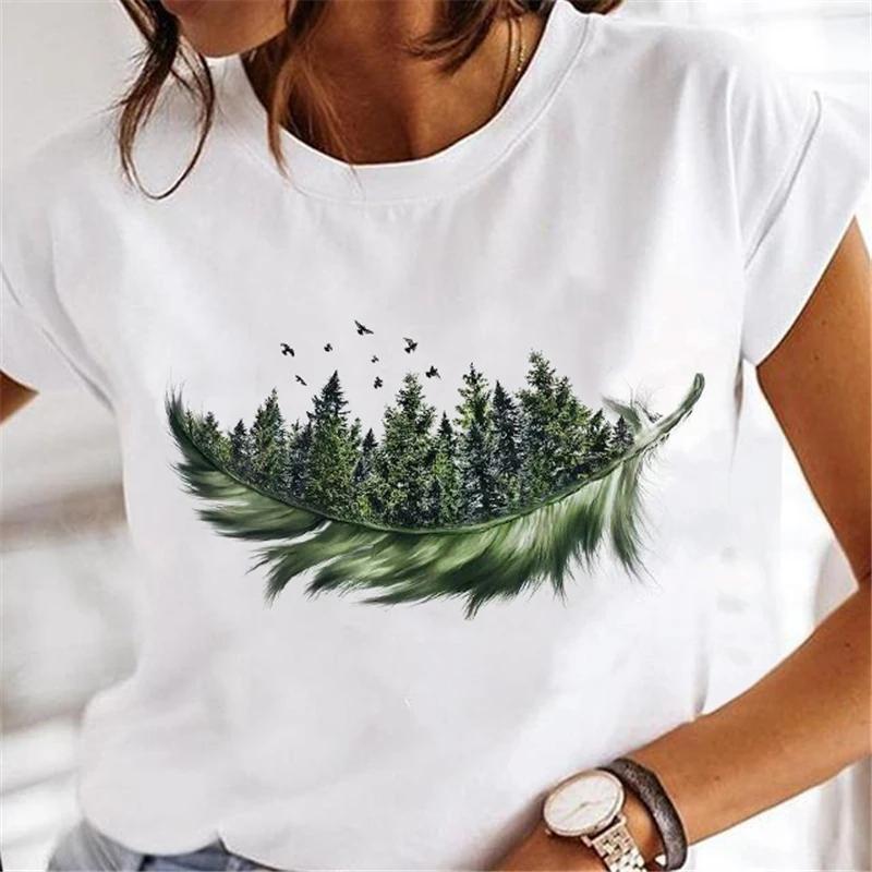 

Women Dandelion Tshirts Fashion Clothing Cartoon Clothes Watercolor 90s Short Sleeve Spring Summer Female Tee Graphic Tshirt S