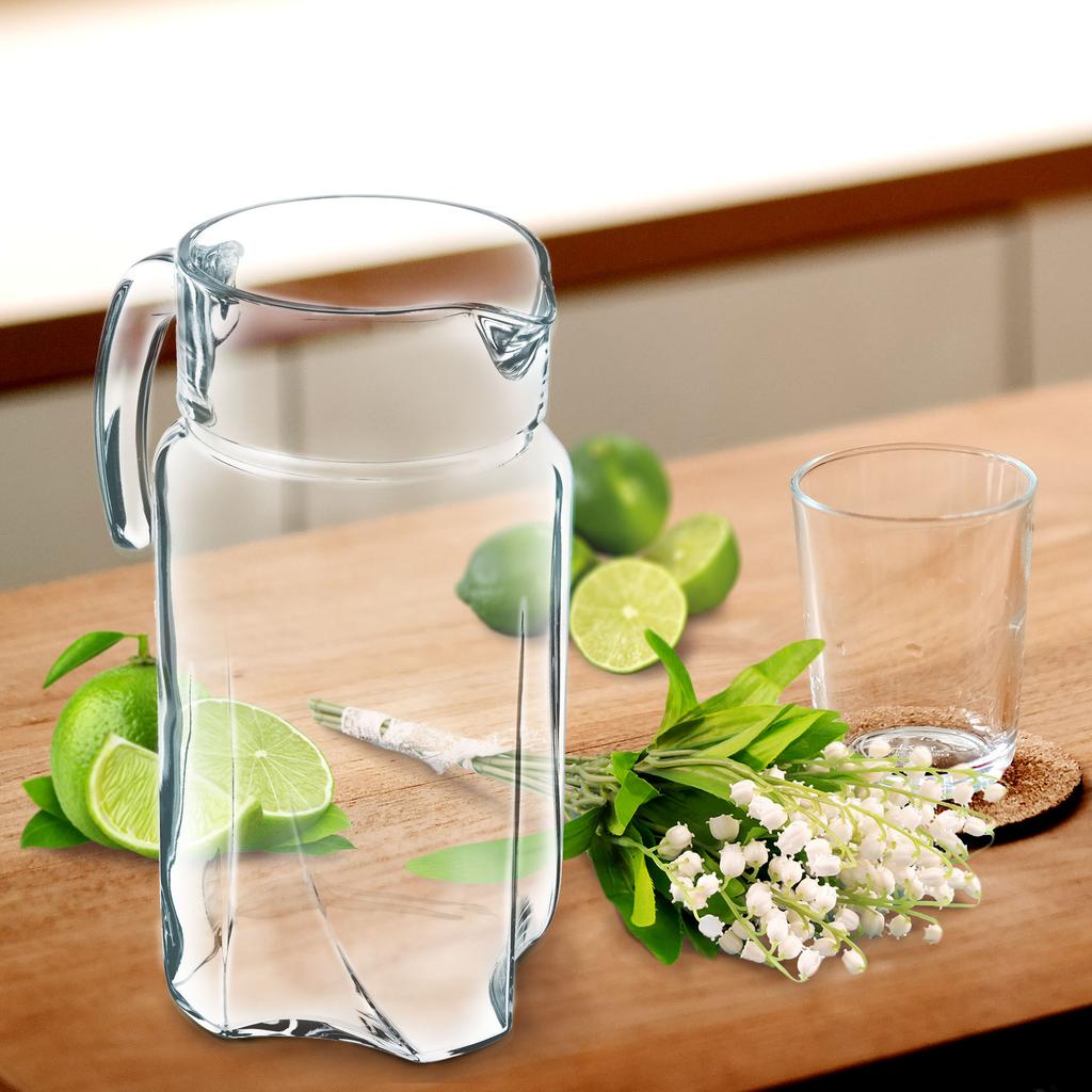 KADAX Glass Pitcher Carafe for Beverages Water Juice 1.7L