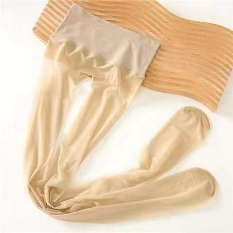 

Women thin Matte Silky High Waist Pantyhose Seamless Anti hook Stocking Female Transparent Invisible Matte Crotchless Sexy Tight XXS