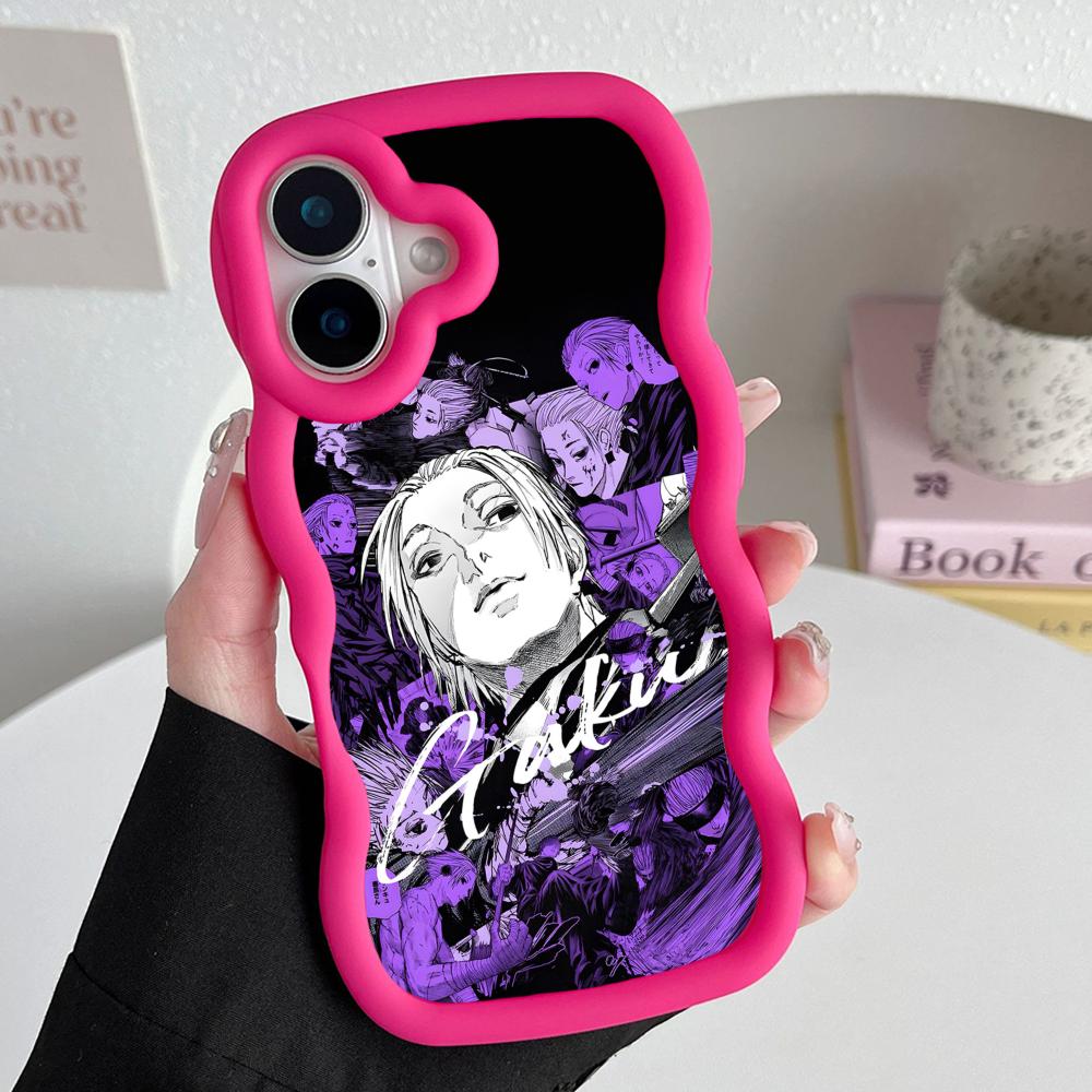 Sakamoto Days Gaku Phone Case for iPhone 17 16 15 14 13 12 11 Air Pro Max Plus Wavy Edge TPU Colorful Cover Pretty Cover Luxury