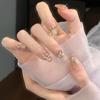 Ks Nail Art Wearable Nails Short Style 2026 New Model High-End Super Popular Cat Eye Handmade High-Quality Nude Color Stunning Nail Pieces