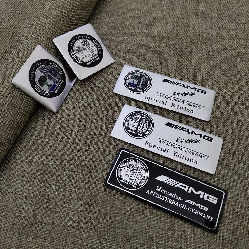 AAVV1 Car Aluminum Sticker Emblem Badge Decals Accessories For Mercedes-Benz A/B/GLA/CLA Smart AMG W108 W124 W126 W140 W168 W169 W176