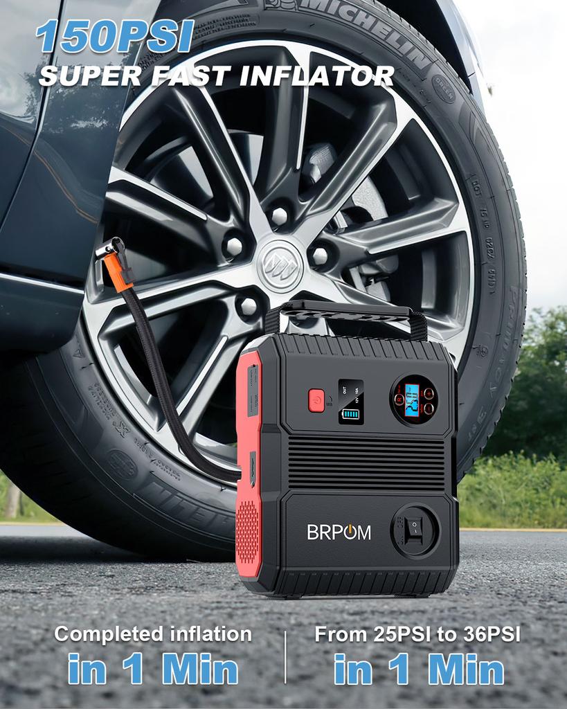 12V Car Jump Starter Power Bank Portable Car Battery Booster Charger Starting Device Auto Emergency Start-up Lighting
