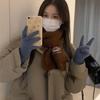 Korean Style Embroidered Cashmere Scarf - Women's Winter Warm Knitted Snood