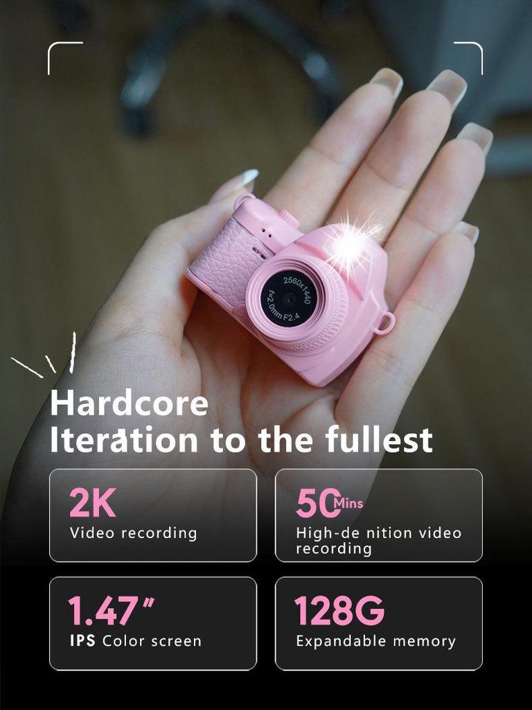 2K HD Mini Kids Digital Camera with Retro Filter