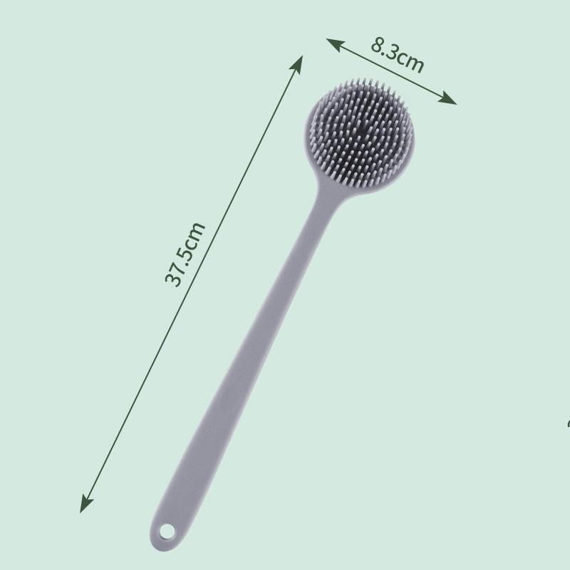 Back Scrubber for Men and Women Silicone Bath Brush Long Handle Double Sided Extended Bathing Scrubbing Massage Brush