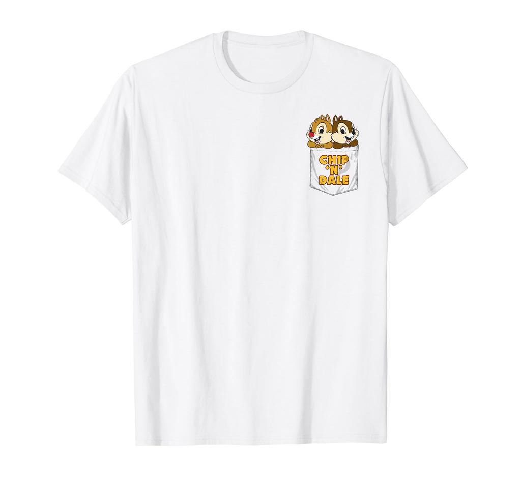 Disney Chip und Dale T-Shirt mit aufgesetzter Tasche (Kunstleder)