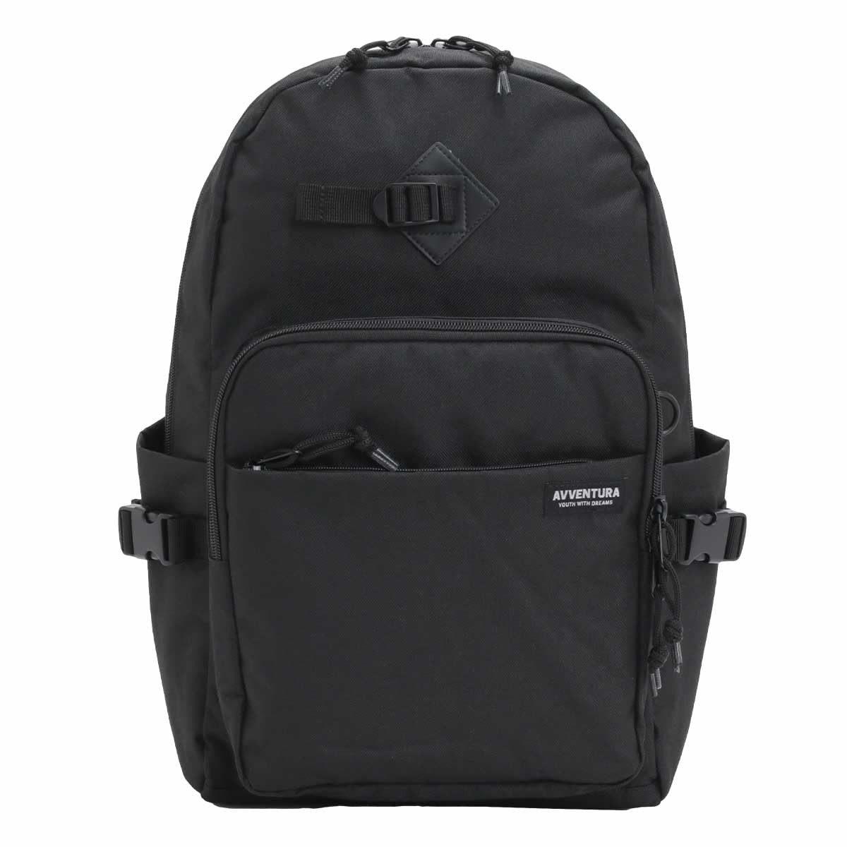

Рюкзак Daypack Большая вместимость A4 Логотип Множество карманов Боковой карман Меланжевый однотонный рюкзак Screw 0018 Черный Один размер [Aventura] Теплый/холодный
