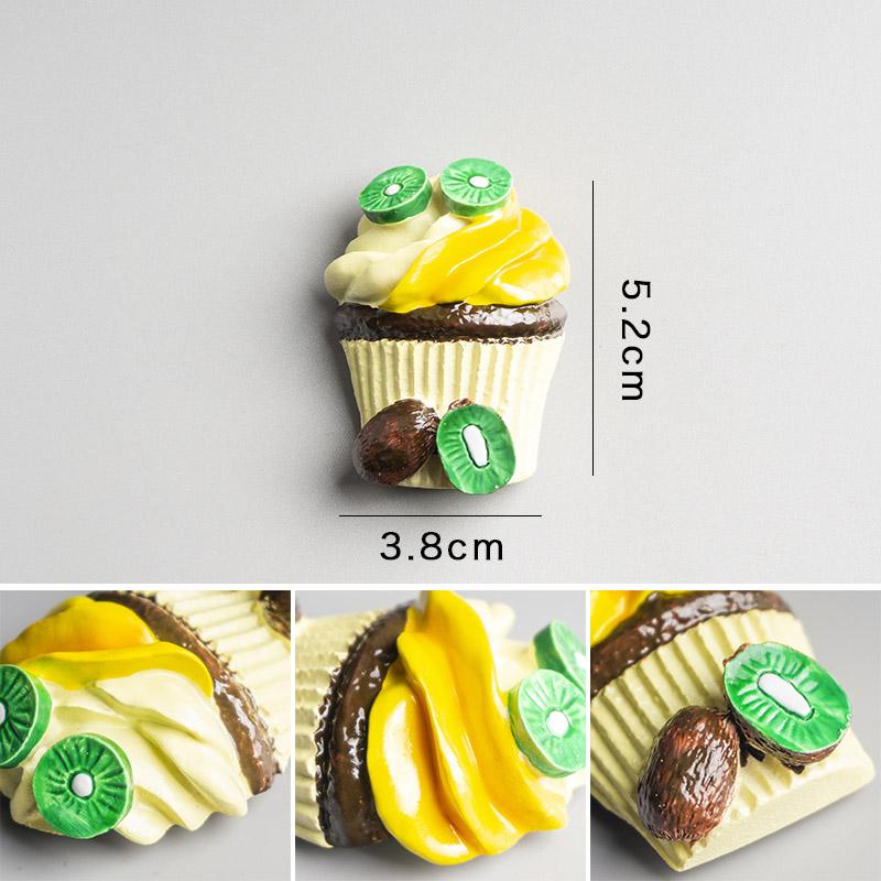 Nordic Ins Home Decoration 3D Food Macarone Coffee Refrigerator Paste Magnetic Coffee Cake Kettle Fridge Magnet Collection Gifts