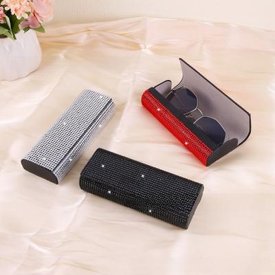 Bling Diamantový Pouzdro na Brýle do Auta Kamínkové Pouzdro na Brýle Odolné proti Tlaku Pevné Pouzdro na Sluneční Brýle Dekorace Interiéru Auta