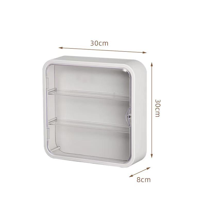 Large Capacity Transparent Wall-Mounted Figurine Display Rack with Dustproof Storage