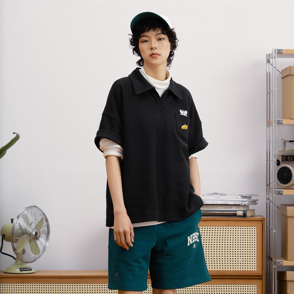 New Balance Polo Shirt Unisex Black 5FD26272-BK