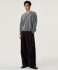 NOISE Cashmere Merino Wool V-Neck Knit - Charcoal