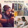 Bluetooth Headphones Over Ear, 6S Wireless Headphones Wired with 6 EQ Modes, 40 Hours Playtime Foldable HiFi Stereo Headset with Microphone, FM/TF