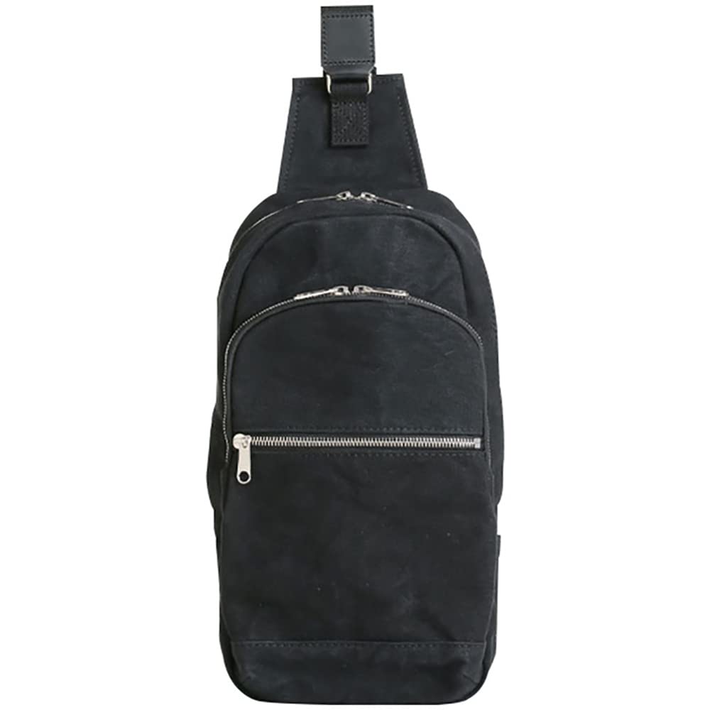 

Hinomoto Canvas One Shoulder Black size storage Water repellent Made in Body bag Canvas (B5 / / Japan) чорний