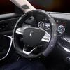 Women's D-Shape All-Season Non-Slip Steering Wheel Cover with Rhinestones