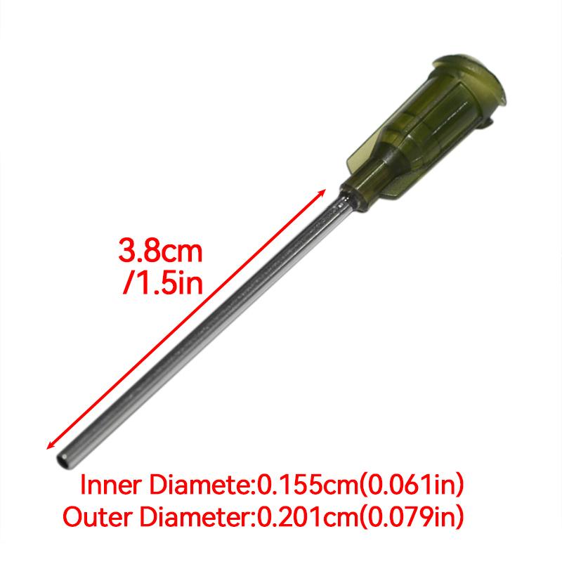 10 Stück Flüssigkeitsdosierspritzen mit stumpfen Nadelspitzen aus Edelstahlrohr zum Dosieren von Klebstoffen, Füllmaterialien, Tinte, Öl und Schweißflussmitteln