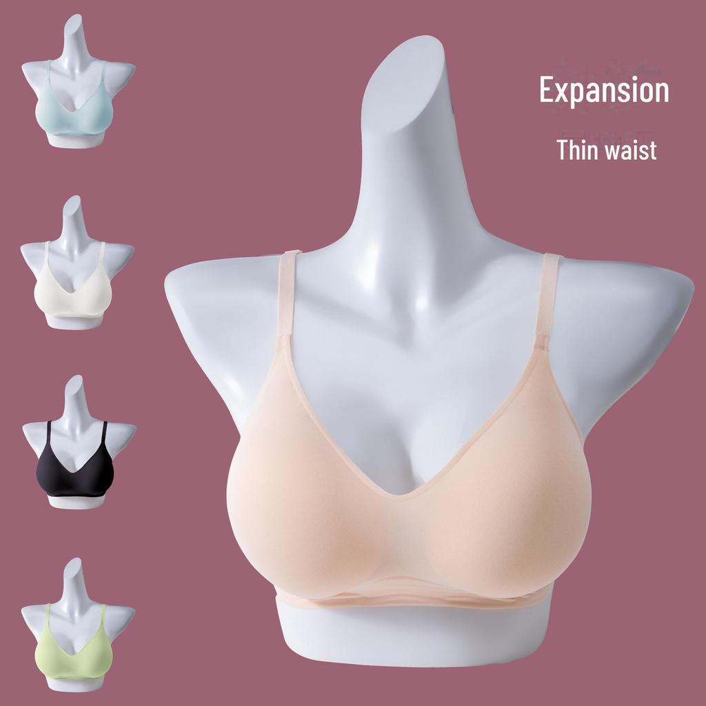 Jelly Seamless Women's Wireless Bra: Outward-Expanding, Supportive, Ideal for Small Chests, Available In Thick or Thin Styles
