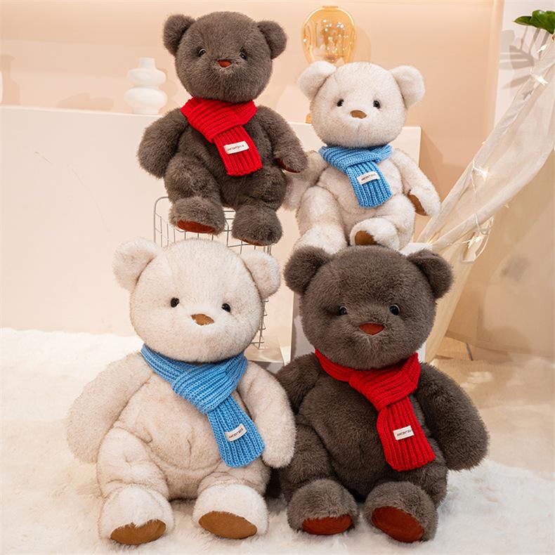 Plush Scarf Teddy Bear - Sleep Companion Doll & Children's Birthday Gift