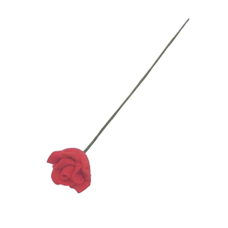 1Pc Dollhouse Miniature Accessories Mini Red Rose Simulation Flower Model Toy