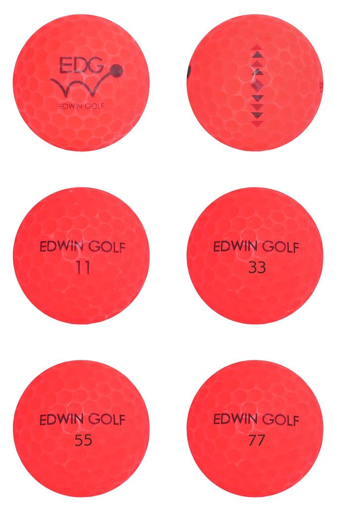 Edwin Golf Matte Golf 1 Dozen Balls, (12 Balls), Red, EDBA-3776