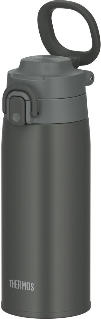 Thermos Water Bottle Vacuum Insulated Mobile Mug with Carry Loop 550ml Dark Gray DGY JOS-550