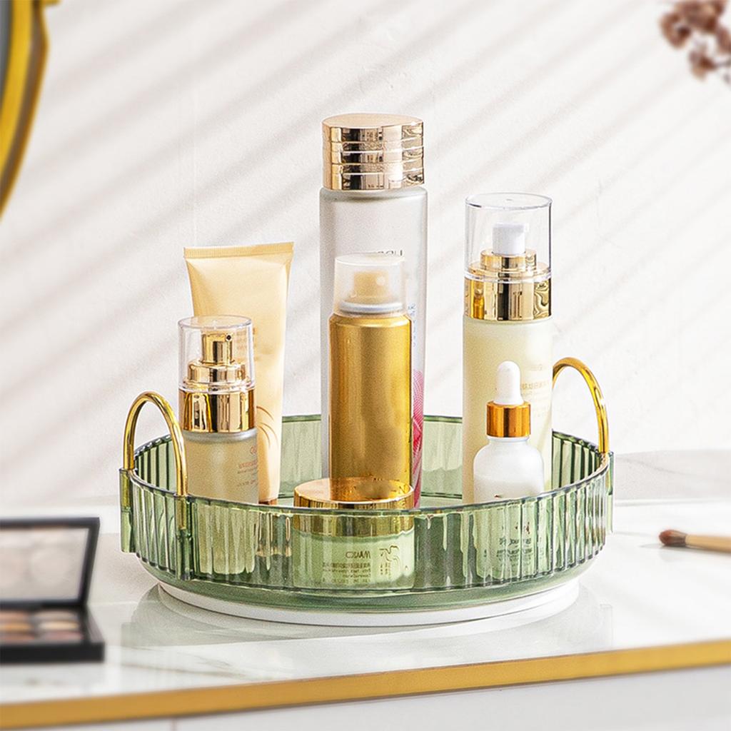 360 Rotating Makeup Organizer - 3-Size Spinning Cosmetic & Skincare Holder For Vanity Countertop 3 Colors