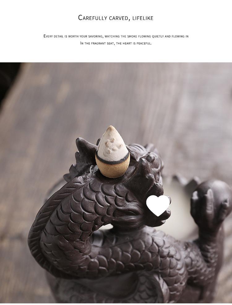 Zisha Skull Halloween Backflow Incense Burner - European Style Home Gift Ornament