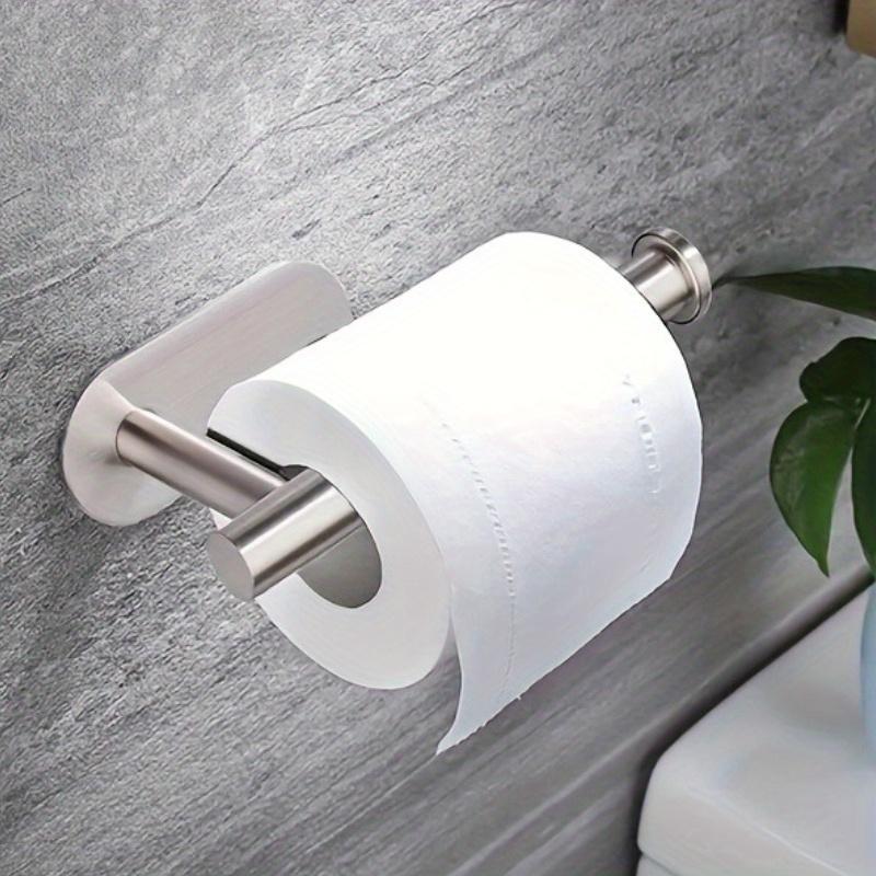 Stainless Steel Toilet Paper Holder, Self-adhesive Wall Bracket, Modern Bathroom Tissue Holder, Shower Towel Rack Accessory