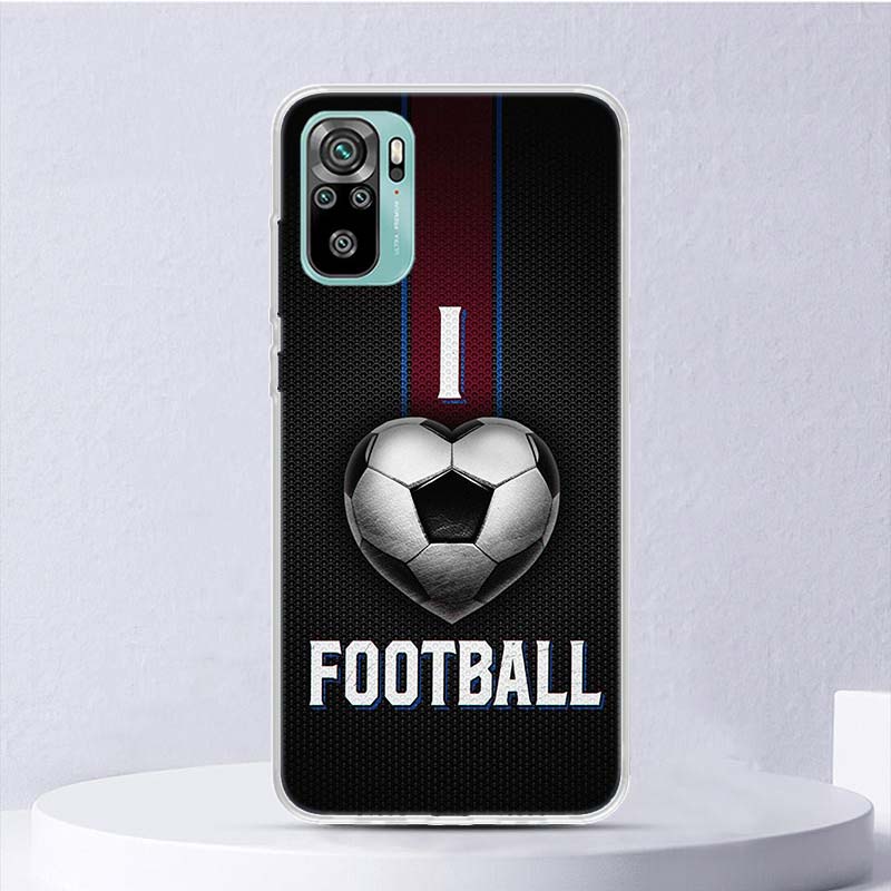 Football Soccer Ball Design Soft Case For Xiaomi Redmi 10 10A 10C 12 12C 9 9A 9C 9T Phone Cover 8 8A 7 7A 6 6A S2 K20 K40 Pro