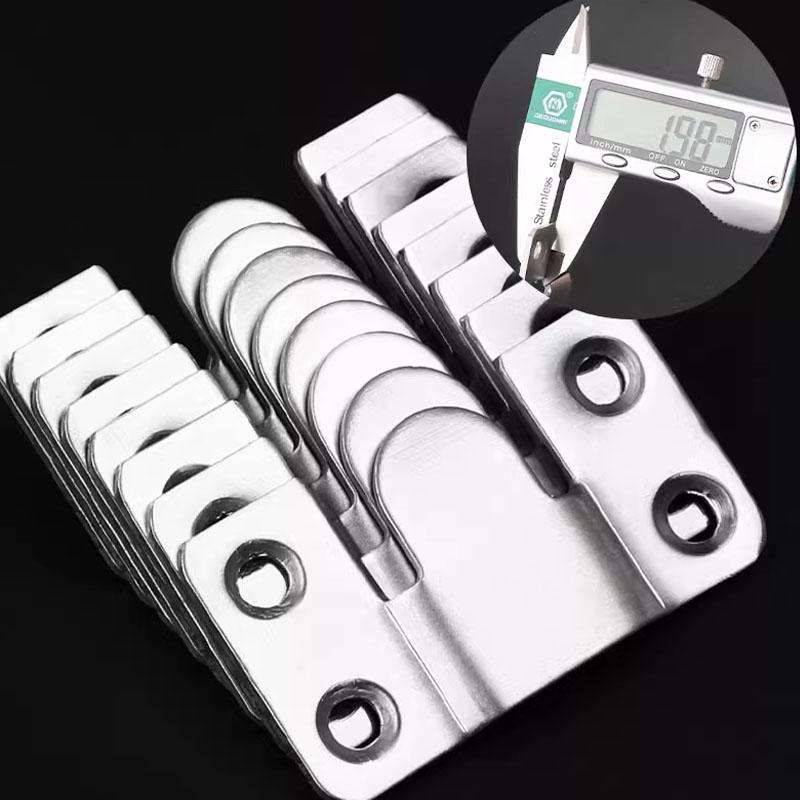 10pcs Picture Frame Hooks Stainless Steel Wall Hanger Flush Mount Hanging Buckle Furniture Interlock Bracket Joint Connector