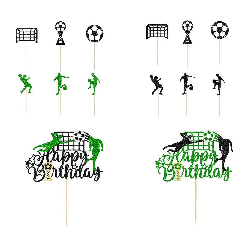 Fußball-Cupcake-Topper für Geburtstagsparty Dekoration Fußball-Cupcake-Topper Cupcake Picks