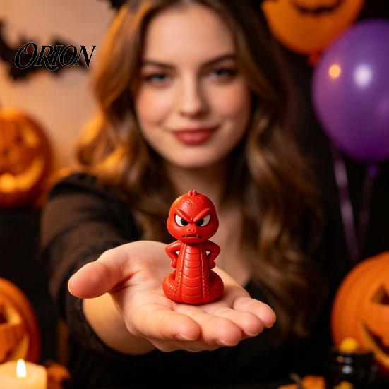 Miniature Snake Statue 3D Printed Ornament, Cartoon Angry Little Figurine, Figurine Durable PLA Desktop Decoration for Home Office Desk Display Unique