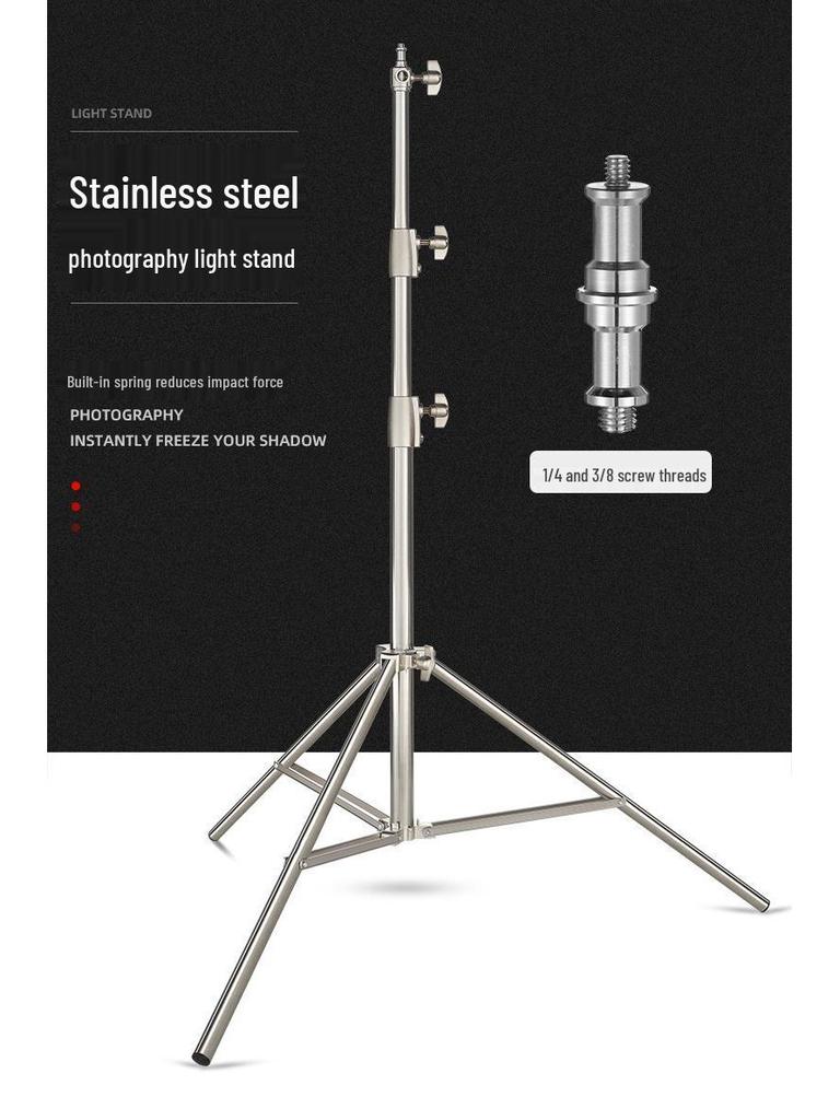 2.8M Stainless Steel Multifunctional Photography & Broadcast Tripod Stand