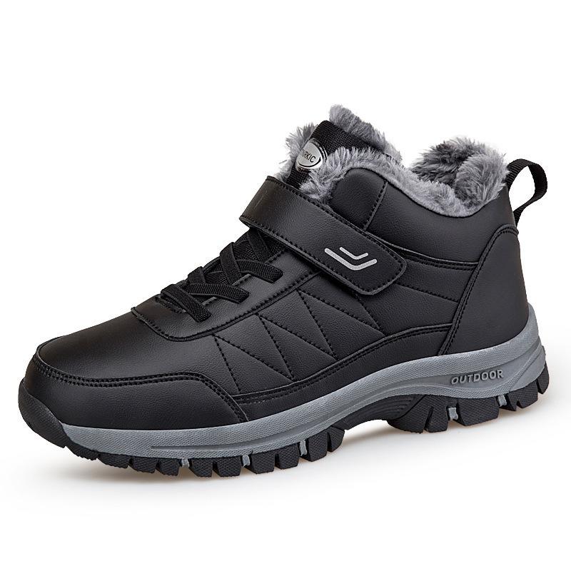 

Hot-selling leather cotton shoes large size velvet winter shoes warm outdoor waterproof and non-slip snow boots 36