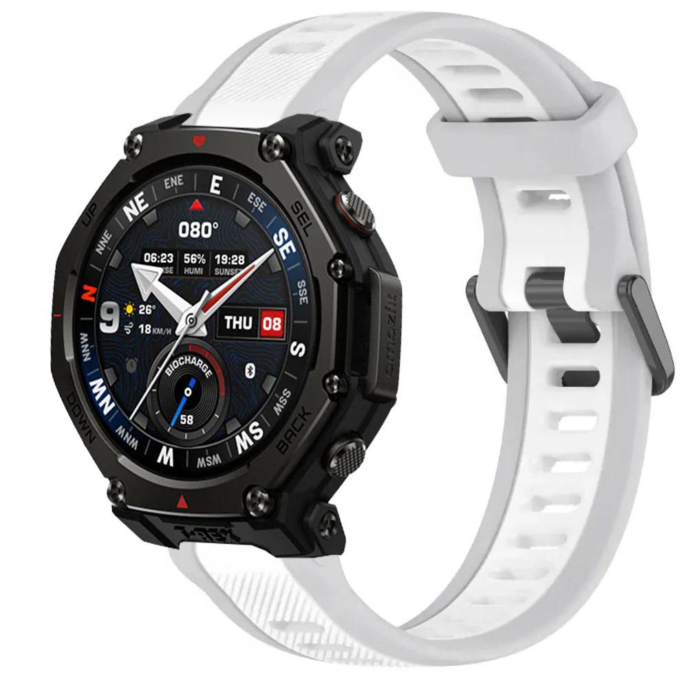 18/20/22mm Sports Silicone Strap for Amazfit T-Rex3 Pro 48mm 44mm Comfortable Breathable Wristband for Amazfit Helio/Balance 2-1